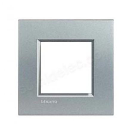 Placa ornament 2 module Argintiu Bticino Living Light